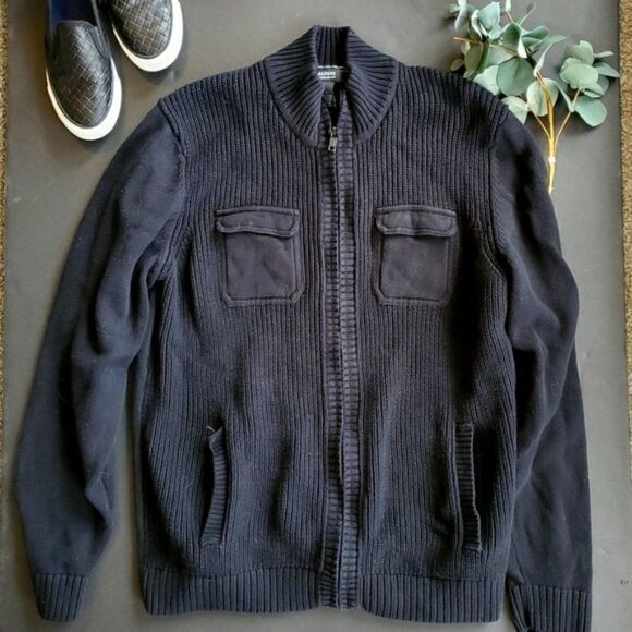 Alfani Black Zipped up Cardigan - Picture 1 of 8
